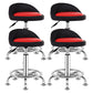 Modern Rotatable Liftable Counter Stool Steel Barber Shop Bar Stool with Cushion Rose Red-Black 4 Piece Set Clearhalo 'Bar Furniture' 'Bar Stools' 'bar_stools' 'furn' 'furn_bar_stools' 'furniture_bar_stools' 'Kitchen & Dining Furniture' 'kitchen&dining_furn' 'kitchen' 'kitchen_furn' Furniture' 4482448