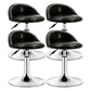 Modern Rotatable Liftable Counter Stool Steel Barber Shop Bar Stool with Cushion Purple-Black 4 Piece Set Clearhalo 'Bar Furniture' 'Bar Stools' 'bar_stools' 'furn' 'furn_bar_stools' 'furniture_bar_stools' 'Kitchen & Dining Furniture' 'kitchen&dining_furn' 'kitchen' 'kitchen_furn' Furniture' 4482450