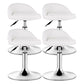 Modern Rotatable Liftable Counter Stool Steel Barber Shop Bar Stool with Cushion Gloss White 4 Piece Set Clearhalo 'Bar Furniture' 'Bar Stools' 'bar_stools' 'furn' 'furn_bar_stools' 'furniture_bar_stools' 'Kitchen & Dining Furniture' 'kitchen&dining_furn' 'kitchen' 'kitchen_furn' Furniture' 4482454