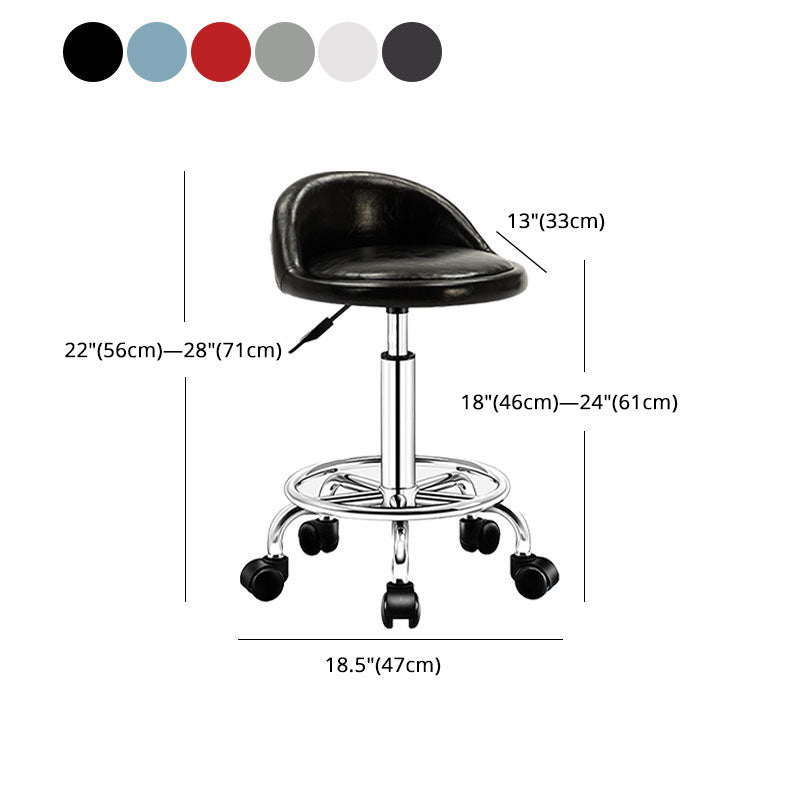 Modern Rotatable Liftable Counter Stool Steel Barber Shop Bar Stool with Cushion Clearhalo 'Bar Furniture' 'Bar Stools' 'bar_stools' 'furn' 'furn_bar_stools' 'furniture_bar_stools' 'Kitchen & Dining Furniture' 'kitchen&dining_furn' 'kitchen' 'kitchen_furn' Furniture' 4482456