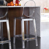Modern Armless Backrest Counter Stool Plastic Kitchen Bar Stool with Plastic Seat Clearhalo 'Bar Furniture' 'Bar Stools' 'bar_stools' 'furn' 'furn_bar_stools' 'furniture_bar_stools' 'Kitchen & Dining Furniture' 'kitchen&dining_furn' 'kitchen' 'kitchen_furn' Furniture' 4482461