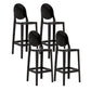 Modern Armless Backrest Counter Stool Plastic Kitchen Bar Stool with Plastic Seat Black 4 Piece Set Clearhalo 'Bar Furniture' 'Bar Stools' 'bar_stools' 'furn' 'furn_bar_stools' 'furniture_bar_stools' 'Kitchen & Dining Furniture' 'kitchen&dining_furn' 'kitchen' 'kitchen_furn' Furniture' 4482462