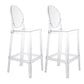 Modern Armless Backrest Counter Stool Plastic Kitchen Bar Stool with Plastic Seat Clear 2 Piece Set Clearhalo 'Bar Furniture' 'Bar Stools' 'bar_stools' 'furn' 'furn_bar_stools' 'furniture_bar_stools' 'Kitchen & Dining Furniture' 'kitchen&dining_furn' 'kitchen' 'kitchen_furn' Furniture' 4482465
