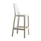 Modern Armless Backrest Counter Stool Plastic Kitchen Bar Stool with Plastic Seat White 1 Piece Clearhalo 'Bar Furniture' 'Bar Stools' 'bar_stools' 'furn' 'furn_bar_stools' 'furniture_bar_stools' 'Kitchen & Dining Furniture' 'kitchen&dining_furn' 'kitchen' 'kitchen_furn' Furniture' 4482474
