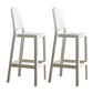 Modern Armless Backrest Counter Stool Plastic Kitchen Bar Stool with Plastic Seat White 2 Piece Set Clearhalo 'Bar Furniture' 'Bar Stools' 'bar_stools' 'furn' 'furn_bar_stools' 'furniture_bar_stools' 'Kitchen & Dining Furniture' 'kitchen&dining_furn' 'kitchen' 'kitchen_furn' Furniture' 4482475