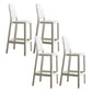 Modern Armless Backrest Counter Stool Plastic Kitchen Bar Stool with Plastic Seat White 4 Piece Set Clearhalo 'Bar Furniture' 'Bar Stools' 'bar_stools' 'furn' 'furn_bar_stools' 'furniture_bar_stools' 'Kitchen & Dining Furniture' 'kitchen&dining_furn' 'kitchen' 'kitchen_furn' Furniture' 4482476