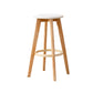 Modern Armless Backless Counter Stool Wood Cashier Bar Stool with Cushion and Pedal White 1 Piece Clearhalo 'Bar Furniture' 'Bar Stools' 'bar_stools' 'furn' 'furn_bar_stools' 'furniture_bar_stools' 'Kitchen & Dining Furniture' 'kitchen&dining_furn' 'kitchen' 'kitchen_furn' Furniture' 4482484