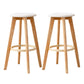 Modern Armless Backless Counter Stool Wood Cashier Bar Stool with Cushion and Pedal White 2 Piece Set Clearhalo 'Bar Furniture' 'Bar Stools' 'bar_stools' 'furn' 'furn_bar_stools' 'furniture_bar_stools' 'Kitchen & Dining Furniture' 'kitchen&dining_furn' 'kitchen' 'kitchen_furn' Furniture' 4482486