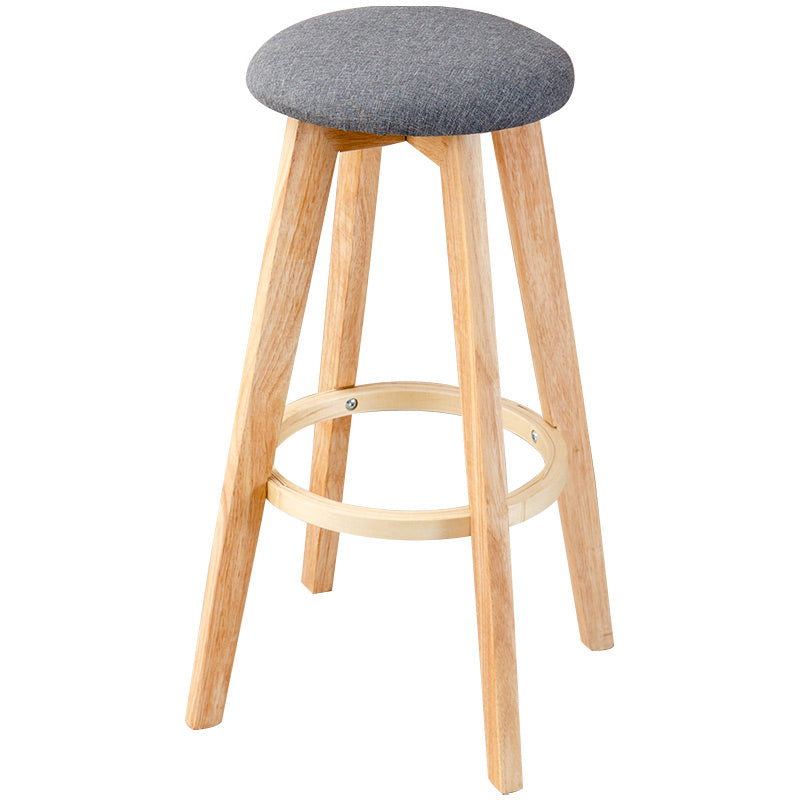 Modern Armless Backless Counter Stool Wood Cashier Bar Stool with Cushion and Pedal Clearhalo 'Bar Furniture' 'Bar Stools' 'bar_stools' 'furn' 'furn_bar_stools' 'furniture_bar_stools' 'Kitchen & Dining Furniture' 'kitchen&dining_furn' 'kitchen' 'kitchen_furn' Furniture' 4482487