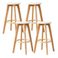 Modern Armless Backless Counter Stool Wood Cashier Bar Stool with Cushion and Pedal White 4 Piece Set Clearhalo 'Bar Furniture' 'Bar Stools' 'bar_stools' 'furn' 'furn_bar_stools' 'furniture_bar_stools' 'Kitchen & Dining Furniture' 'kitchen&dining_furn' 'kitchen' 'kitchen_furn' Furniture' 4482489