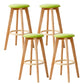 Modern Armless Backless Counter Stool Wood Cashier Bar Stool with Cushion and Pedal Green 4 Piece Set Clearhalo 'Bar Furniture' 'Bar Stools' 'bar_stools' 'furn' 'furn_bar_stools' 'furniture_bar_stools' 'Kitchen & Dining Furniture' 'kitchen&dining_furn' 'kitchen' 'kitchen_furn' Furniture' 4482501