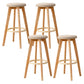 Modern Armless Backless Counter Stool Wood Cashier Bar Stool with Cushion and Pedal Khaki 4 Piece Set Clearhalo 'Bar Furniture' 'Bar Stools' 'bar_stools' 'furn' 'furn_bar_stools' 'furniture_bar_stools' 'Kitchen & Dining Furniture' 'kitchen&dining_furn' 'kitchen' 'kitchen_furn' Furniture' 4482503