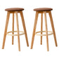 Modern Armless Backless Counter Stool Wood Cashier Bar Stool with Cushion and Pedal Coffee 2 Piece Set Clearhalo 'Bar Furniture' 'Bar Stools' 'bar_stools' 'furn' 'furn_bar_stools' 'furniture_bar_stools' 'Kitchen & Dining Furniture' 'kitchen&dining_furn' 'kitchen' 'kitchen_furn' Furniture' 4482505