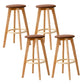 Modern Armless Backless Counter Stool Wood Cashier Bar Stool with Cushion and Pedal Coffee 4 Piece Set Clearhalo 'Bar Furniture' 'Bar Stools' 'bar_stools' 'furn' 'furn_bar_stools' 'furniture_bar_stools' 'Kitchen & Dining Furniture' 'kitchen&dining_furn' 'kitchen' 'kitchen_furn' Furniture' 4482506