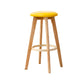 Modern Armless Backless Counter Stool Wood Cashier Bar Stool with Cushion and Pedal Ginger 1 Piece Clearhalo 'Bar Furniture' 'Bar Stools' 'bar_stools' 'furn' 'furn_bar_stools' 'furniture_bar_stools' 'Kitchen & Dining Furniture' 'kitchen&dining_furn' 'kitchen' 'kitchen_furn' Furniture' 4482507