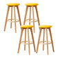 Modern Armless Backless Counter Stool Wood Cashier Bar Stool with Cushion and Pedal Ginger 4 Piece Set Clearhalo 'Bar Furniture' 'Bar Stools' 'bar_stools' 'furn' 'furn_bar_stools' 'furniture_bar_stools' 'Kitchen & Dining Furniture' 'kitchen&dining_furn' 'kitchen' 'kitchen_furn' Furniture' 4482509