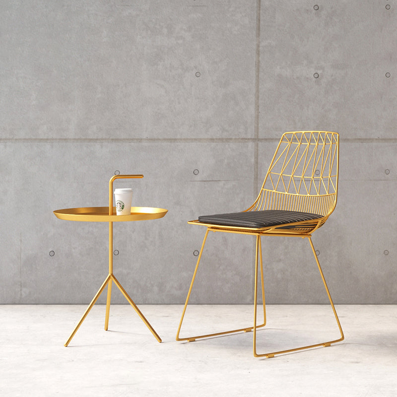 Contemporary Metal Barstool Bristol Bar Stool with Iron Legs and Low Back Clearhalo 'Bar Furniture' 'Bar Stools' 'bar_stools' 'furn' 'furn_bar_stools' 'furniture_bar_stools' 'Kitchen & Dining Furniture' 'kitchen&dining_furn' 'kitchen' 'kitchen_furn' Furniture' 4482531