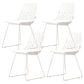 Contemporary Metal Barstool Bristol Bar Stool with Iron Legs and Low Back White 4 Piece Set Short Stool(18"H) Clearhalo 'Bar Furniture' 'Bar Stools' 'bar_stools' 'furn' 'furn_bar_stools' 'furniture_bar_stools' 'Kitchen & Dining Furniture' 'kitchen&dining_furn' 'kitchen' 'kitchen_furn' Furniture' 4482534