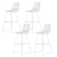 Contemporary Metal Barstool Bristol Bar Stool with Iron Legs and Low Back White 4 Piece Set Bar Stool(30"H) Clearhalo 'Bar Furniture' 'Bar Stools' 'bar_stools' 'furn' 'furn_bar_stools' 'furniture_bar_stools' 'Kitchen & Dining Furniture' 'kitchen&dining_furn' 'kitchen' 'kitchen_furn' Furniture' 4482539