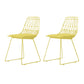 Contemporary Metal Barstool Bristol Bar Stool with Iron Legs and Low Back Yellow 2 Piece Set Short Stool(18"H) Clearhalo 'Bar Furniture' 'Bar Stools' 'bar_stools' 'furn' 'furn_bar_stools' 'furniture_bar_stools' 'Kitchen & Dining Furniture' 'kitchen&dining_furn' 'kitchen' 'kitchen_furn' Furniture' 4482547