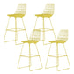 Contemporary Metal Barstool Bristol Bar Stool with Iron Legs and Low Back Yellow 4 Piece Set Bar Stool(30"H) Clearhalo 'Bar Furniture' 'Bar Stools' 'bar_stools' 'furn' 'furn_bar_stools' 'furniture_bar_stools' 'Kitchen & Dining Furniture' 'kitchen&dining_furn' 'kitchen' 'kitchen_furn' Furniture' 4482551