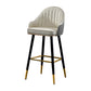 Contemporary Metal Leather Bar Stools Indoor Barstool with Footrest and Low Back White-Gray 1 Piece Counter Stool(26"H) Clearhalo 'Bar Furniture' 'Bar Stools' 'bar_stools' 'furn' 'furn_bar_stools' 'furniture_bar_stools' 'Kitchen & Dining Furniture' 'kitchen&dining_furn' 'kitchen' 'kitchen_furn' Furniture' 4482563
