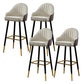 Contemporary Metal Leather Bar Stools Indoor Barstool with Footrest and Low Back White 4 Piece Set Bar Stool(30"H) Clearhalo 'Bar Furniture' 'Bar Stools' 'bar_stools' 'furn' 'furn_bar_stools' 'furniture_bar_stools' 'Kitchen & Dining Furniture' 'kitchen&dining_furn' 'kitchen' 'kitchen_furn' Furniture' 4482597