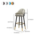 Contemporary Metal Leather Bar Stools Indoor Barstool with Footrest and Low Back Clearhalo 'Bar Furniture' 'Bar Stools' 'bar_stools' 'furn' 'furn_bar_stools' 'furniture_bar_stools' 'Kitchen & Dining Furniture' 'kitchen&dining_furn' 'kitchen' 'kitchen_furn' Furniture' 4482609