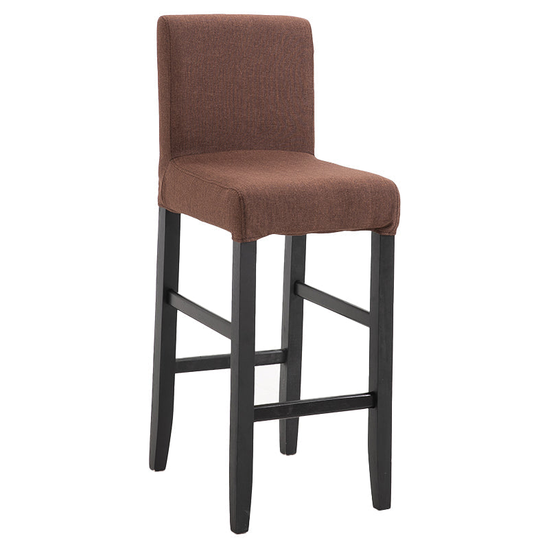 Modern Leather Solid Wood Barstool Bristol Bar Stool with Footrest and Low Back Coffee 1 Piece Clearhalo 'Bar Furniture' 'Bar Stools' 'bar_stools' 'furn' 'furn_bar_stools' 'furniture_bar_stools' 'Kitchen & Dining Furniture' 'kitchen&dining_furn' 'kitchen' 'kitchen_furn' Furniture' 4482623
