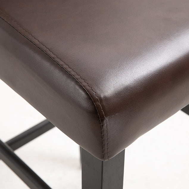 Modern Leather Solid Wood Barstool Bristol Bar Stool with Footrest and Low Back Clearhalo 'Bar Furniture' 'Bar Stools' 'bar_stools' 'furn' 'furn_bar_stools' 'furniture_bar_stools' 'Kitchen & Dining Furniture' 'kitchen&dining_furn' 'kitchen' 'kitchen_furn' Furniture' 4482624
