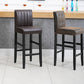 Modern Leather Solid Wood Barstool Bristol Bar Stool with Footrest and Low Back Clearhalo 'Bar Furniture' 'Bar Stools' 'bar_stools' 'furn' 'furn_bar_stools' 'furniture_bar_stools' 'Kitchen & Dining Furniture' 'kitchen&dining_furn' 'kitchen' 'kitchen_furn' Furniture' 4482630