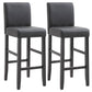 Modern Leather Solid Wood Barstool Bristol Bar Stool with Footrest and Low Back Black 2 Piece Set Clearhalo 'Bar Furniture' 'Bar Stools' 'bar_stools' 'furn' 'furn_bar_stools' 'furniture_bar_stools' 'Kitchen & Dining Furniture' 'kitchen&dining_furn' 'kitchen' 'kitchen_furn' Furniture' 4482634