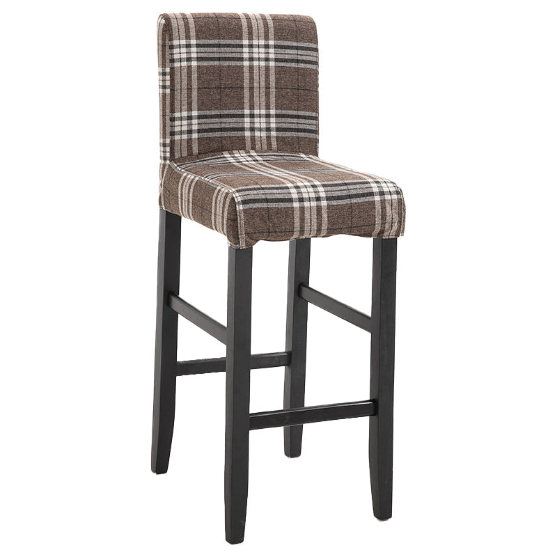 Modern Leather Solid Wood Barstool Bristol Bar Stool with Footrest and Low Back Light Coffee 1 Piece Clearhalo 'Bar Furniture' 'Bar Stools' 'bar_stools' 'furn' 'furn_bar_stools' 'furniture_bar_stools' 'Kitchen & Dining Furniture' 'kitchen&dining_furn' 'kitchen' 'kitchen_furn' Furniture' 4482636