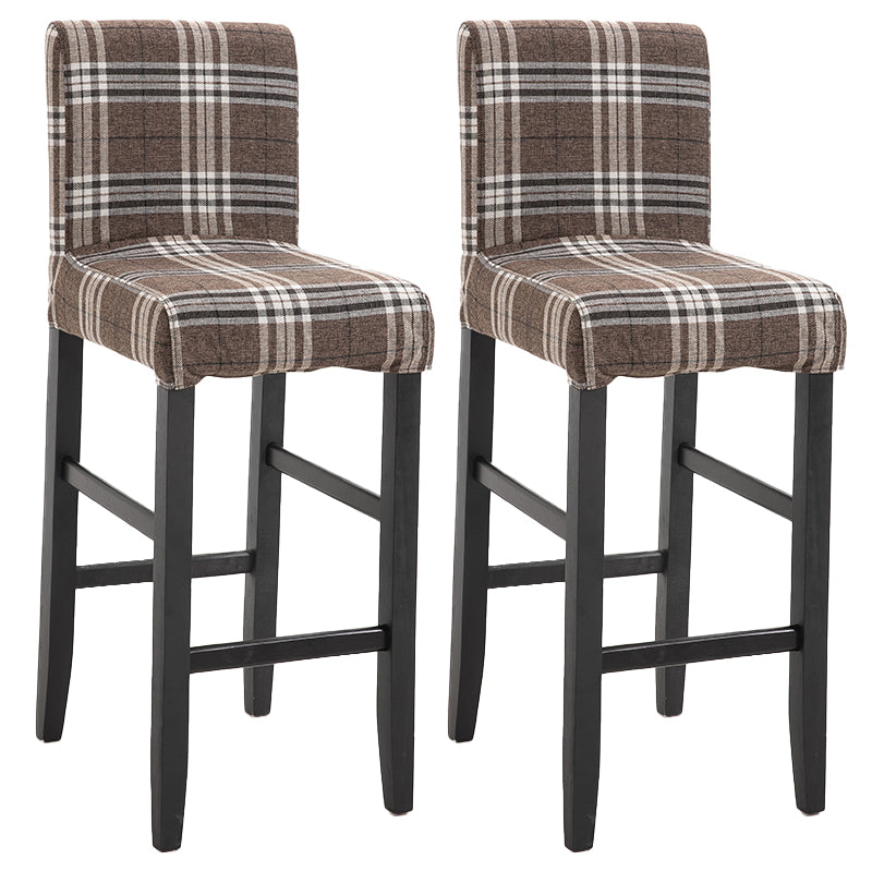 Modern Leather Solid Wood Barstool Bristol Bar Stool with Footrest and Low Back Light Coffee 2 Piece Set Clearhalo 'Bar Furniture' 'Bar Stools' 'bar_stools' 'furn' 'furn_bar_stools' 'furniture_bar_stools' 'Kitchen & Dining Furniture' 'kitchen&dining_furn' 'kitchen' 'kitchen_furn' Furniture' 4482637