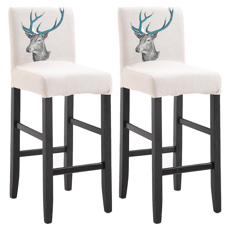 Modern Leather Solid Wood Barstool Bristol Bar Stool with Footrest and Low Back Textured White 2 Piece Set Clearhalo 'Bar Furniture' 'Bar Stools' 'bar_stools' 'furn' 'furn_bar_stools' 'furniture_bar_stools' 'Kitchen & Dining Furniture' 'kitchen&dining_furn' 'kitchen' 'kitchen_furn' Furniture' 4482643