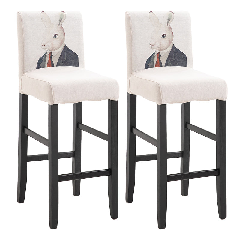 Modern Leather Solid Wood Barstool Bristol Bar Stool with Footrest and Low Back Gloss White 2 Piece Set Clearhalo 'Bar Furniture' 'Bar Stools' 'bar_stools' 'furn' 'furn_bar_stools' 'furniture_bar_stools' 'Kitchen & Dining Furniture' 'kitchen&dining_furn' 'kitchen' 'kitchen_furn' Furniture' 4482649