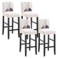 Modern Leather Solid Wood Barstool Bristol Bar Stool with Footrest and Low Back Gloss White 4 Piece Set Clearhalo 'Bar Furniture' 'Bar Stools' 'bar_stools' 'furn' 'furn_bar_stools' 'furniture_bar_stools' 'Kitchen & Dining Furniture' 'kitchen&dining_furn' 'kitchen' 'kitchen_furn' Furniture' 4482650