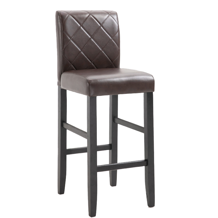 Modern Leather Solid Wood Barstool Bristol Bar Stool with Footrest and Low Back Light Brown 1 Piece Clearhalo 'Bar Furniture' 'Bar Stools' 'bar_stools' 'furn' 'furn_bar_stools' 'furniture_bar_stools' 'Kitchen & Dining Furniture' 'kitchen&dining_furn' 'kitchen' 'kitchen_furn' Furniture' 4482654