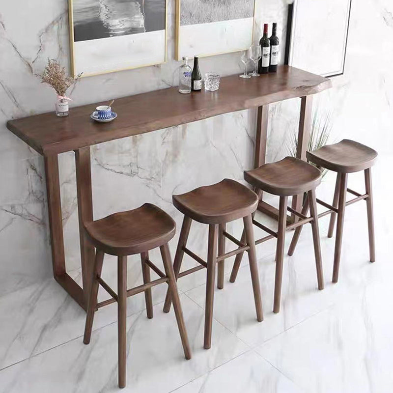 Contemporary Solid Wood Barstool Indoor Bar Stool with Wood Seat and Footrest Clearhalo 'Bar Furniture' 'Bar Stools' 'bar_stools' 'furn' 'furn_bar_stools' 'furniture_bar_stools' 'Kitchen & Dining Furniture' 'kitchen&dining_furn' 'kitchen' 'kitchen_furn' Furniture' 4482658