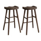 Contemporary Solid Wood Barstool Indoor Bar Stool with Wood Seat and Footrest Walnut 2 Piece Set Clearhalo 'Bar Furniture' 'Bar Stools' 'bar_stools' 'furn' 'furn_bar_stools' 'furniture_bar_stools' 'Kitchen & Dining Furniture' 'kitchen&dining_furn' 'kitchen' 'kitchen_furn' Furniture' 4482660