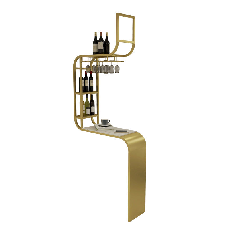 Glam White Marble Counter Table with Rectangle Table Top Pedestal Table - 42" H 59.1"L x 15.7"W x 41.3"H Gold Without Chairs Clearhalo 'Bar Furniture' 'Bar Tables' 'bar_tables' 'furn' 'furn_bar_tables' 'Furniture' 'furniture_bar_tables' 'Kitchen & Dining Furniture' 4482698