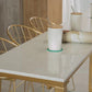 Glam White Marble Counter Table with Rectangle Table Top Gold Trestle Table, Only Table Clearhalo 'Bar Furniture' 'Bar Tables' 'bar_tables' 'furn' 'furn_bar_tables' 'Furniture' 'furniture_bar_tables' 'Kitchen & Dining Furniture' 4482709