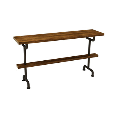 Light Brown Industrial Style Bar Table in Iron and Solid Wood Bar Table Without Chairs Clearhalo 'Bar Furniture' 'Bar Tables' 'bar_tables' 'furn' 'furn_bar_tables' 'Furniture' 'furniture_bar_tables' 'Kitchen & Dining Furniture' 4482725