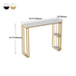 Glam Marble Table with Oval Table Top Gold Double Pedestal Table with 42-inch Height Clearhalo 'Bar Furniture' 'Bar Tables' 'bar_tables' 'furn' 'furn_bar_tables' 'Furniture' 'furniture_bar_tables' 'Kitchen & Dining Furniture' 4482796