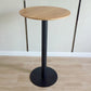 White Modern Style Round Table in Metal Milk Tea Shop Bar Table 23.6"L x 23.6"W x 41.3"H Matte Black Wood Clearhalo 'Bar Furniture' 'Bar Tables' 'bar_tables' 'furn' 'furn_bar_tables' 'Furniture' 'furniture_bar_tables' 'Kitchen & Dining Furniture' 4482806
