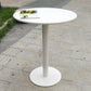 White Modern Style Round Table in Metal Milk Tea Shop Bar Table 27.6"L x 27.6"W x 29.1"H White Steel Clearhalo 'Bar Furniture' 'Bar Tables' 'bar_tables' 'furn' 'furn_bar_tables' 'Furniture' 'furniture_bar_tables' 'Kitchen & Dining Furniture' 4482810