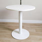 White Modern Style Round Table in Metal Milk Tea Shop Bar Table 23.6"L x 23.6"W x 29.1"H White Wood Clearhalo 'Bar Furniture' 'Bar Tables' 'bar_tables' 'furn' 'furn_bar_tables' 'Furniture' 'furniture_bar_tables' 'Kitchen & Dining Furniture' 4482811