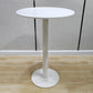 White Modern Style Round Table in Metal Milk Tea Shop Bar Table 27.6"L x 27.6"W x 41.3"H White Wood Clearhalo 'Bar Furniture' 'Bar Tables' 'bar_tables' 'furn' 'furn_bar_tables' 'Furniture' 'furniture_bar_tables' 'Kitchen & Dining Furniture' 4482814