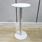 White Modern Style Round Table in Metal Milk Tea Shop Bar Table 19.7"L x 19.7"W x 41.3"H White Wood Clearhalo 'Bar Furniture' 'Bar Tables' 'bar_tables' 'furn' 'furn_bar_tables' 'Furniture' 'furniture_bar_tables' 'Kitchen & Dining Furniture' 4482818