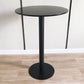 White Modern Style Round Table in Metal Milk Tea Shop Bar Table 27.6"L x 27.6"W x 41.3"H Black Wood Clearhalo 'Bar Furniture' 'Bar Tables' 'bar_tables' 'furn' 'furn_bar_tables' 'Furniture' 'furniture_bar_tables' 'Kitchen & Dining Furniture' 4482824
